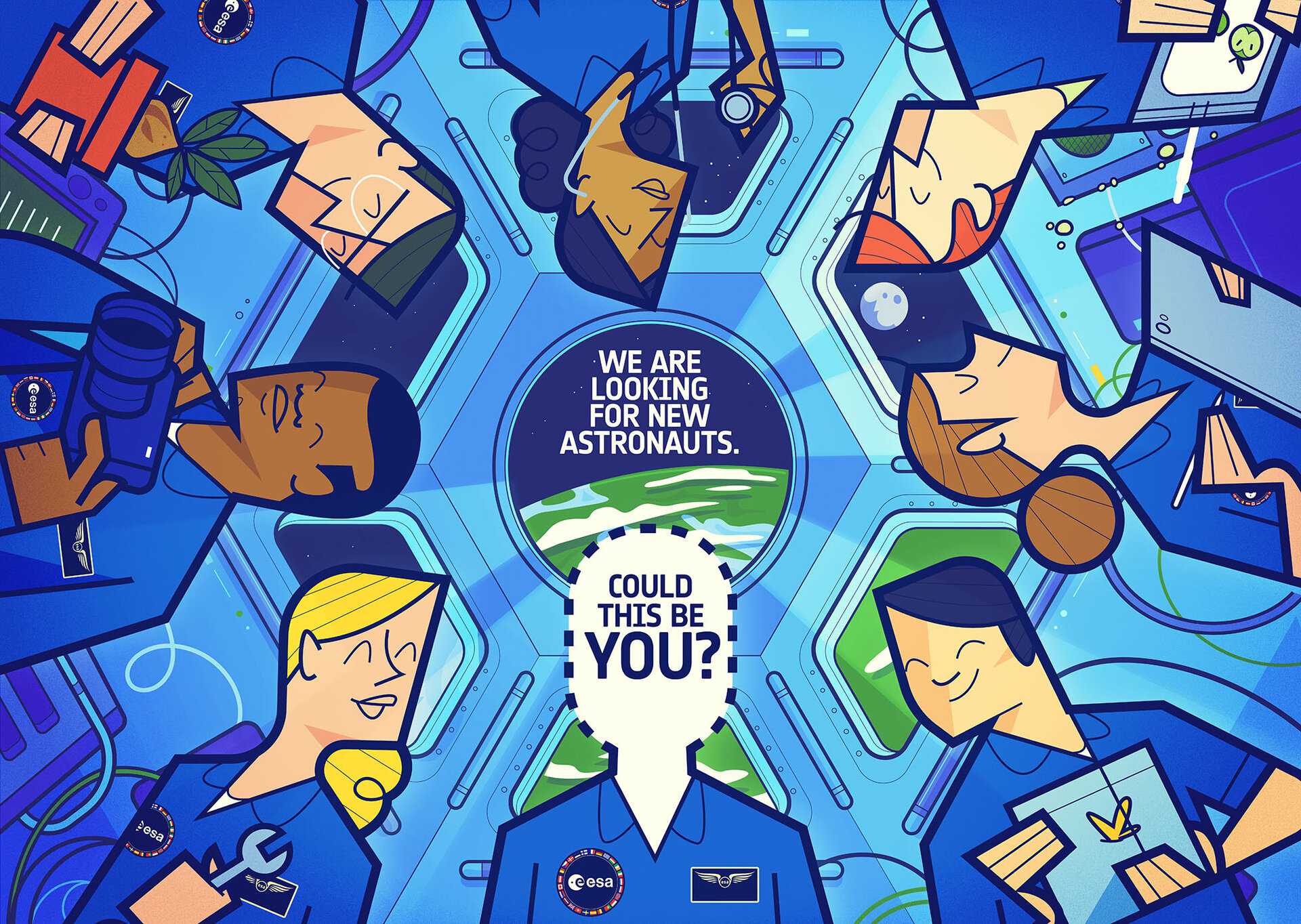 Could this be you? Graphic for ESA's 2021-22 astronaut selection. 