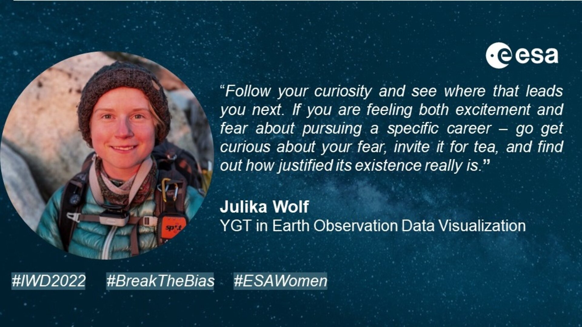 International Women's Day 2022 - YGTs @ ESA - Julika Wolf