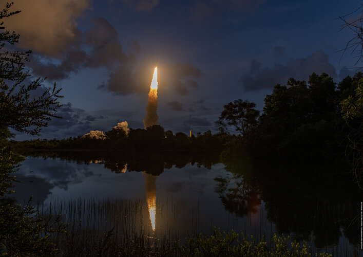 22 June 2022: Flight VA257, Ariane 5's first launch of 2022, carried two telecommunications satellites, MEASAT-3d and GSAT-24 to geostationary transfer orbit from Europe's Spaceport in French Guiana