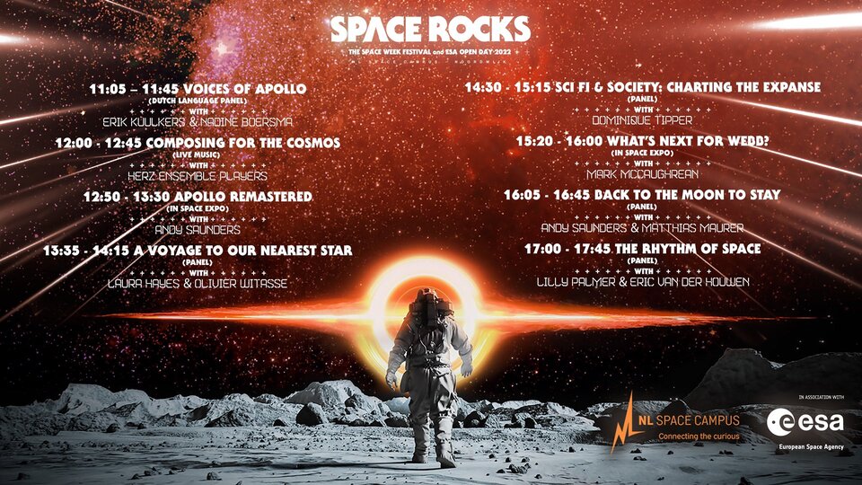 Space Rocks stage at Space Expo for NL Space Campus' Space Festival