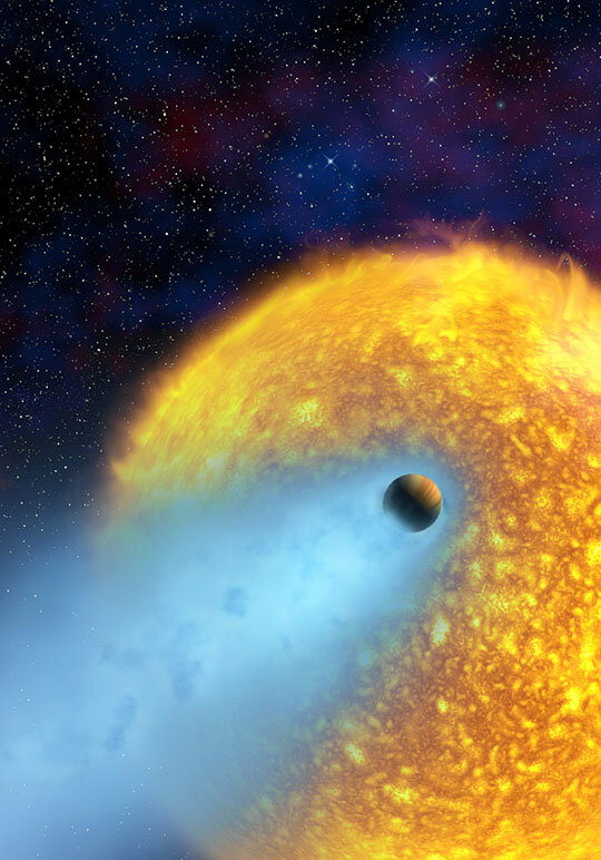 Artist's impression of exoplanet HD 209458 b