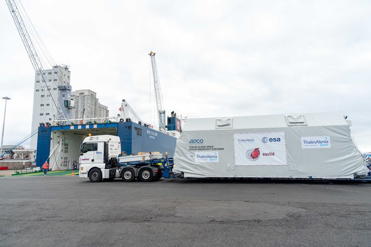 Euclid sets sail from the port of Savona, Italy