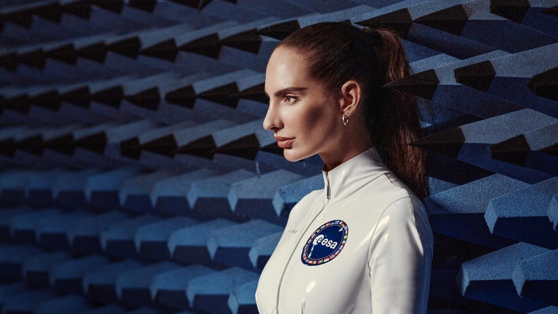 German DJ and producer Lilly Palmer performing in the Hertz chamber at ESTEC.