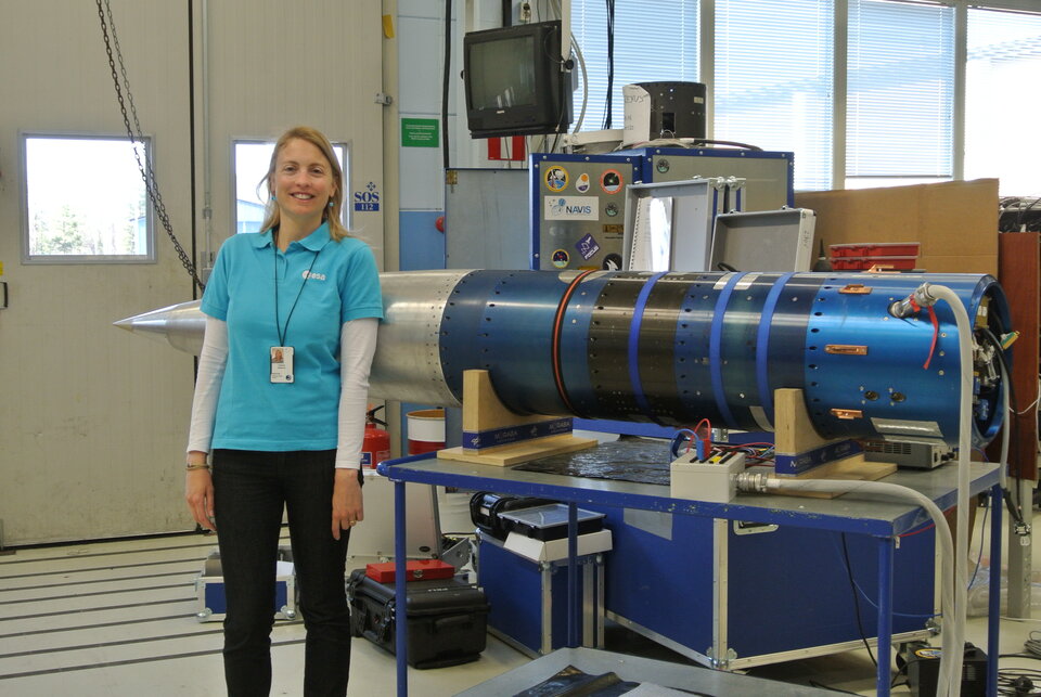 Natacha Callens with REXUS/BEXUS