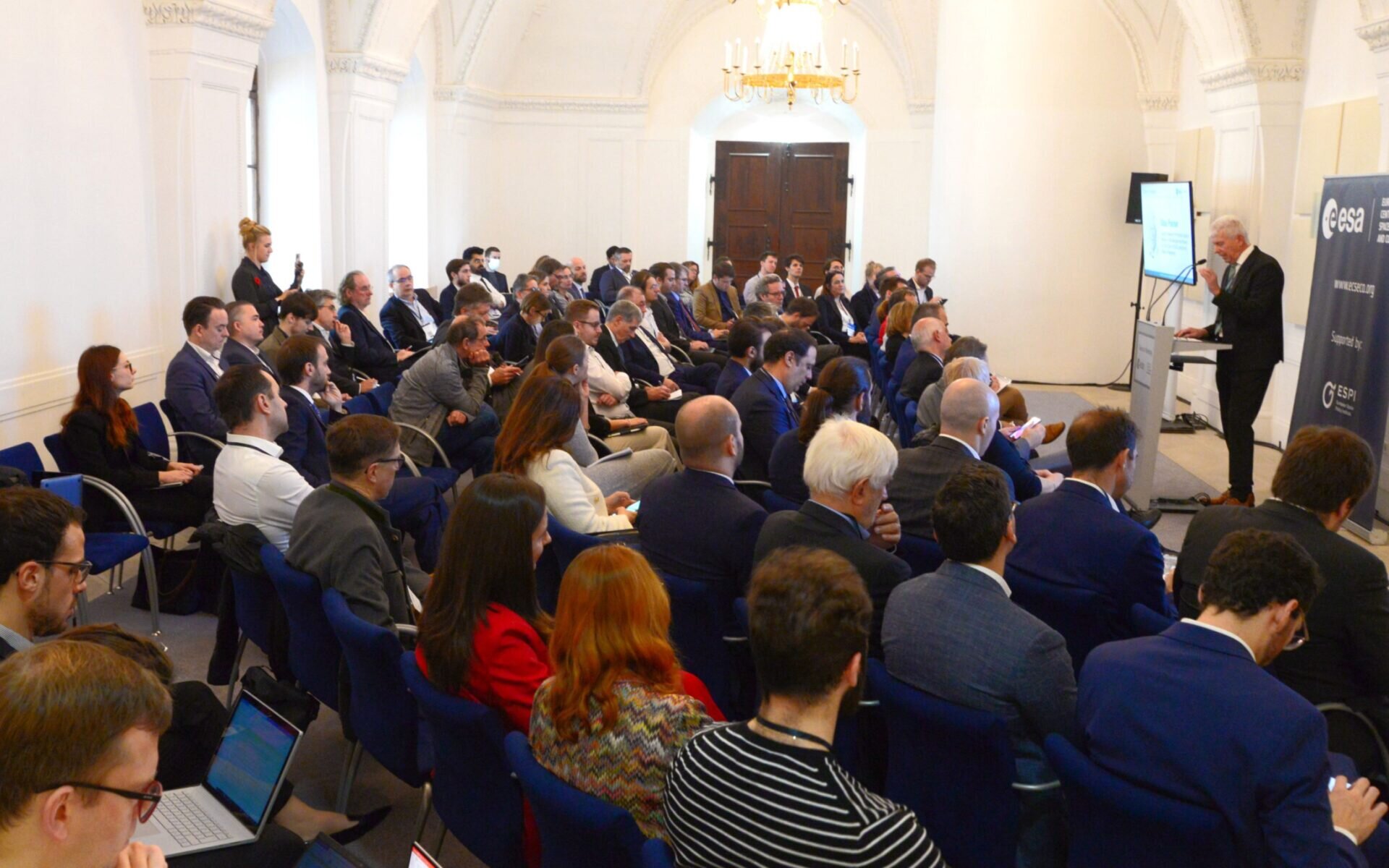 Members of ESA's European Centre for Space Economy and Commerce gathered for its first General Meeting on 9 November 2022