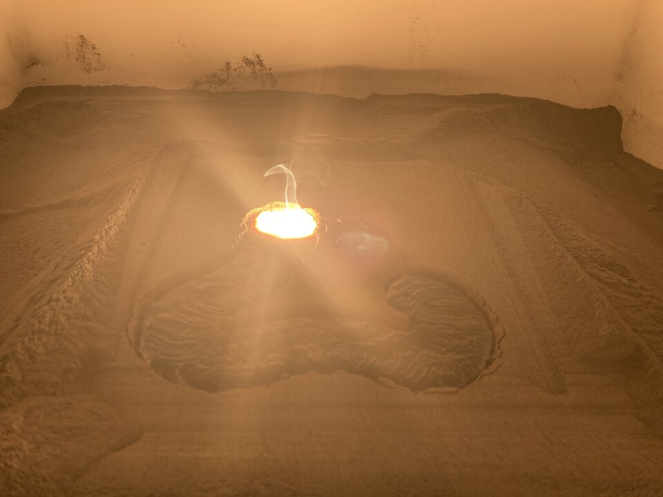 Laser used to melt moondust