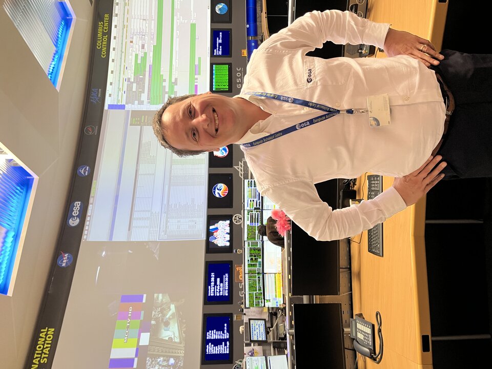 Michael Demel im Columbus Control Centre