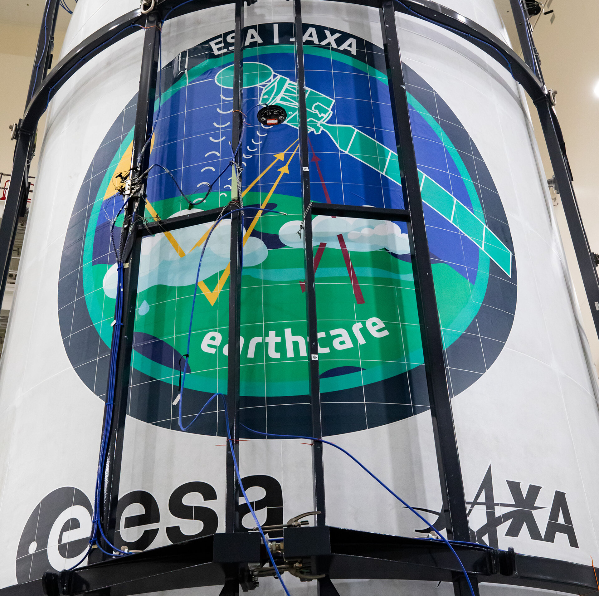 EarthCARE sticker on the rocket