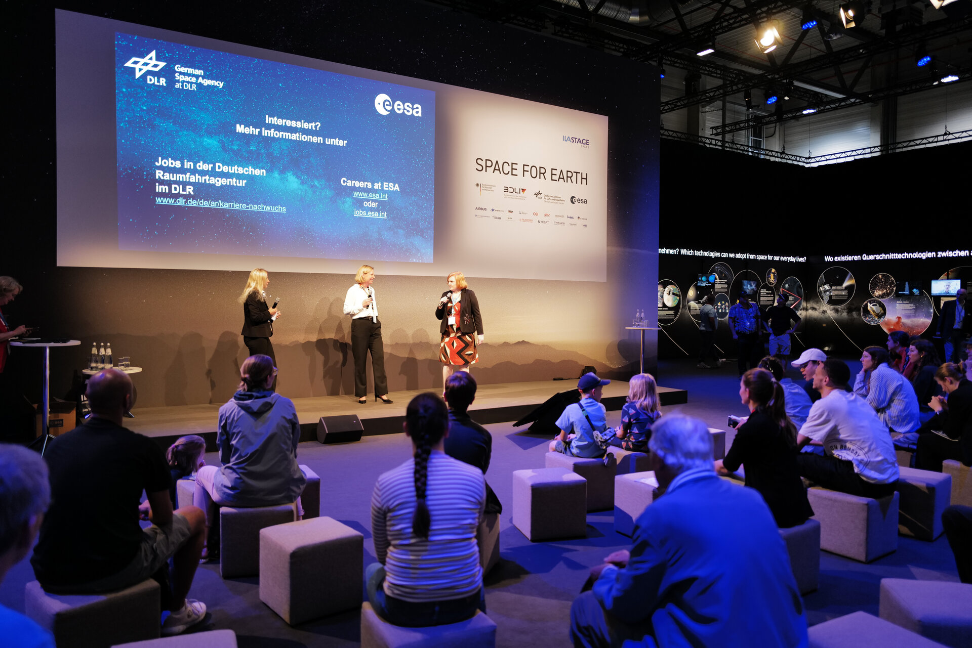 Second public day of ILA 2024. 'As diverse as the Universe - careers at DLR & ESA' session.