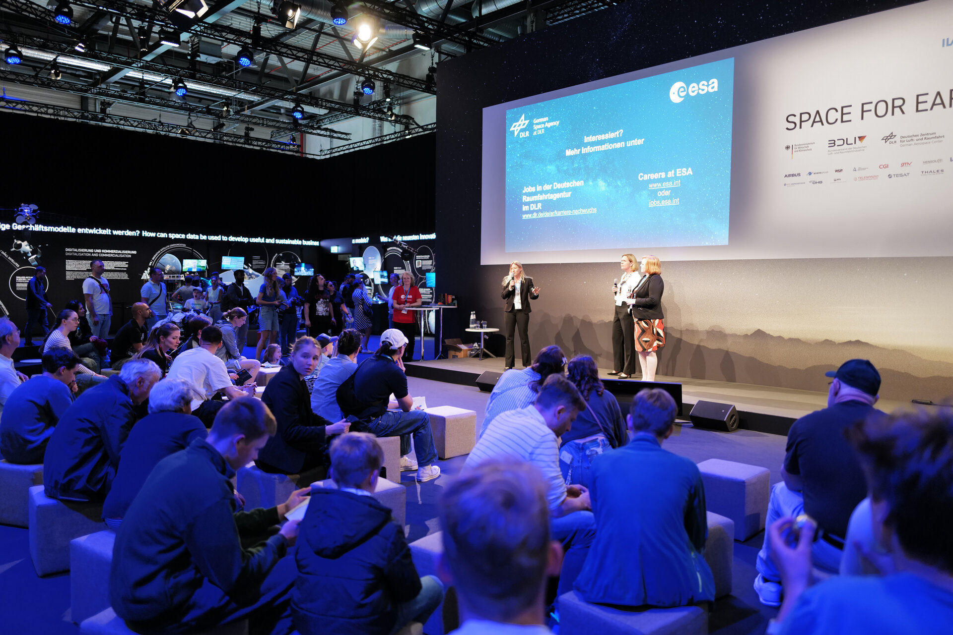 Second public day of ILA 2024. 'As diverse as the Universe - careers at DLR & ESA' session.