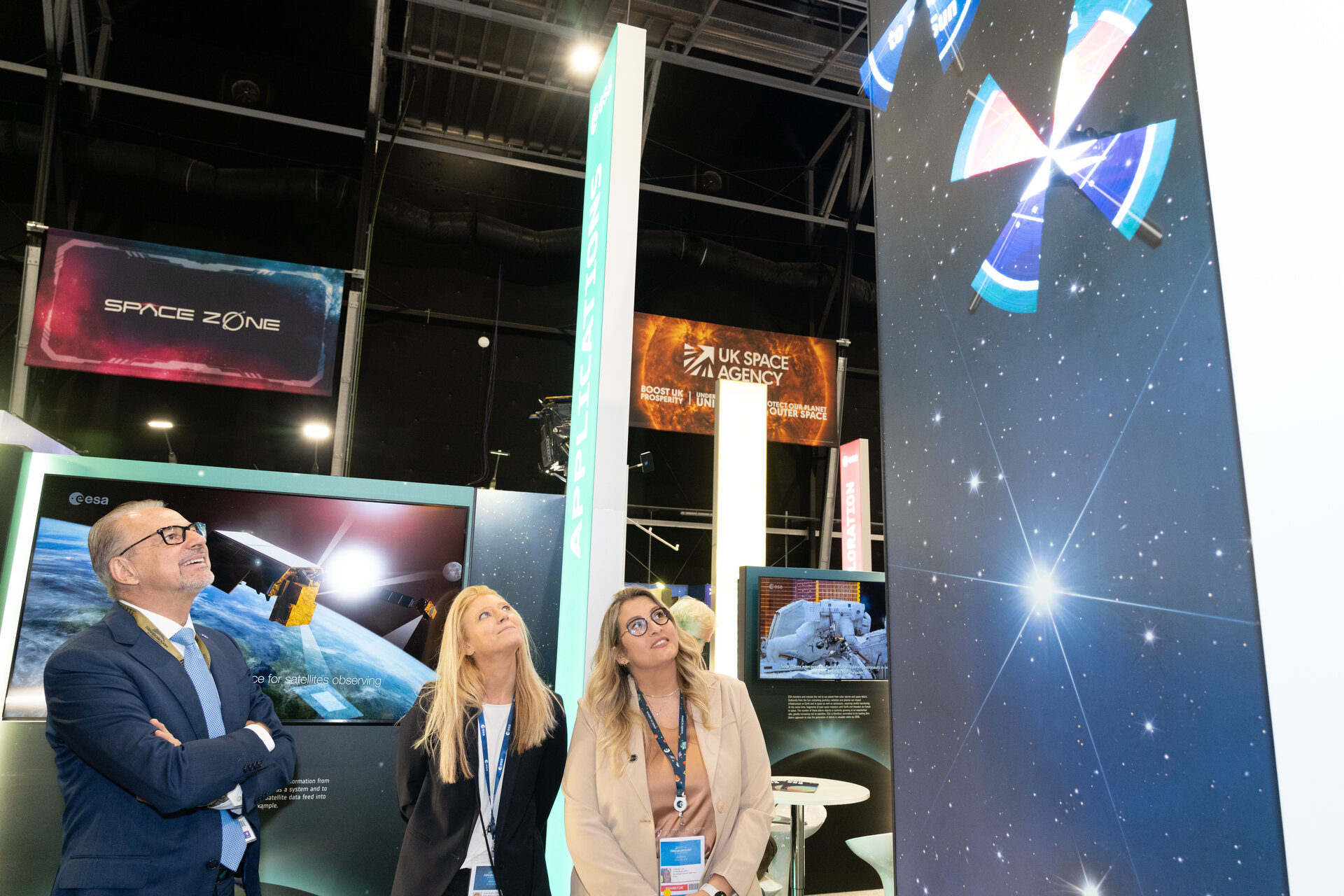 ESA's stand at the Farnborough International Airshow 2024.