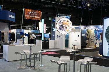 ESA's stand at the Farnborough International Airshow 2024
