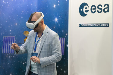 ESA's stand at the Farnborough International Airshow 2024