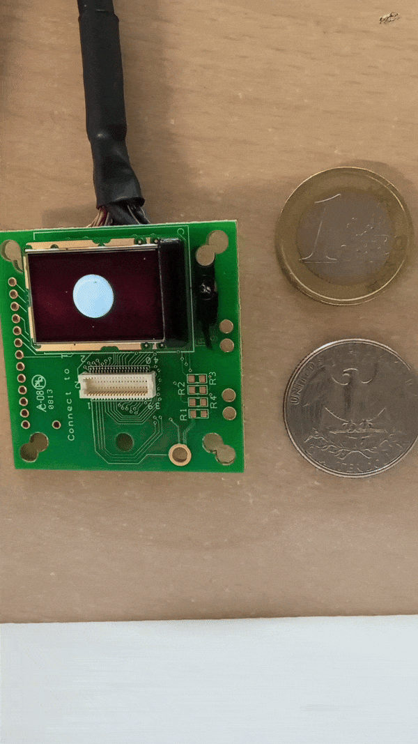 Microdisplay for Lumio autonomous navigation testing