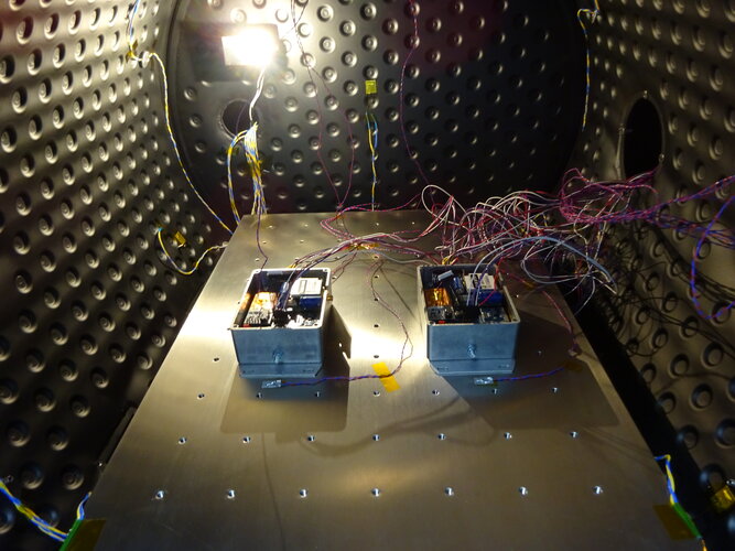 Peregrinus in thermal vacuum test chamber