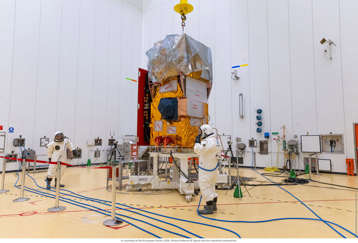 Hazardous task of fuelling a satellite