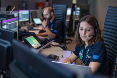 Members of the Sentinel-2C operations team