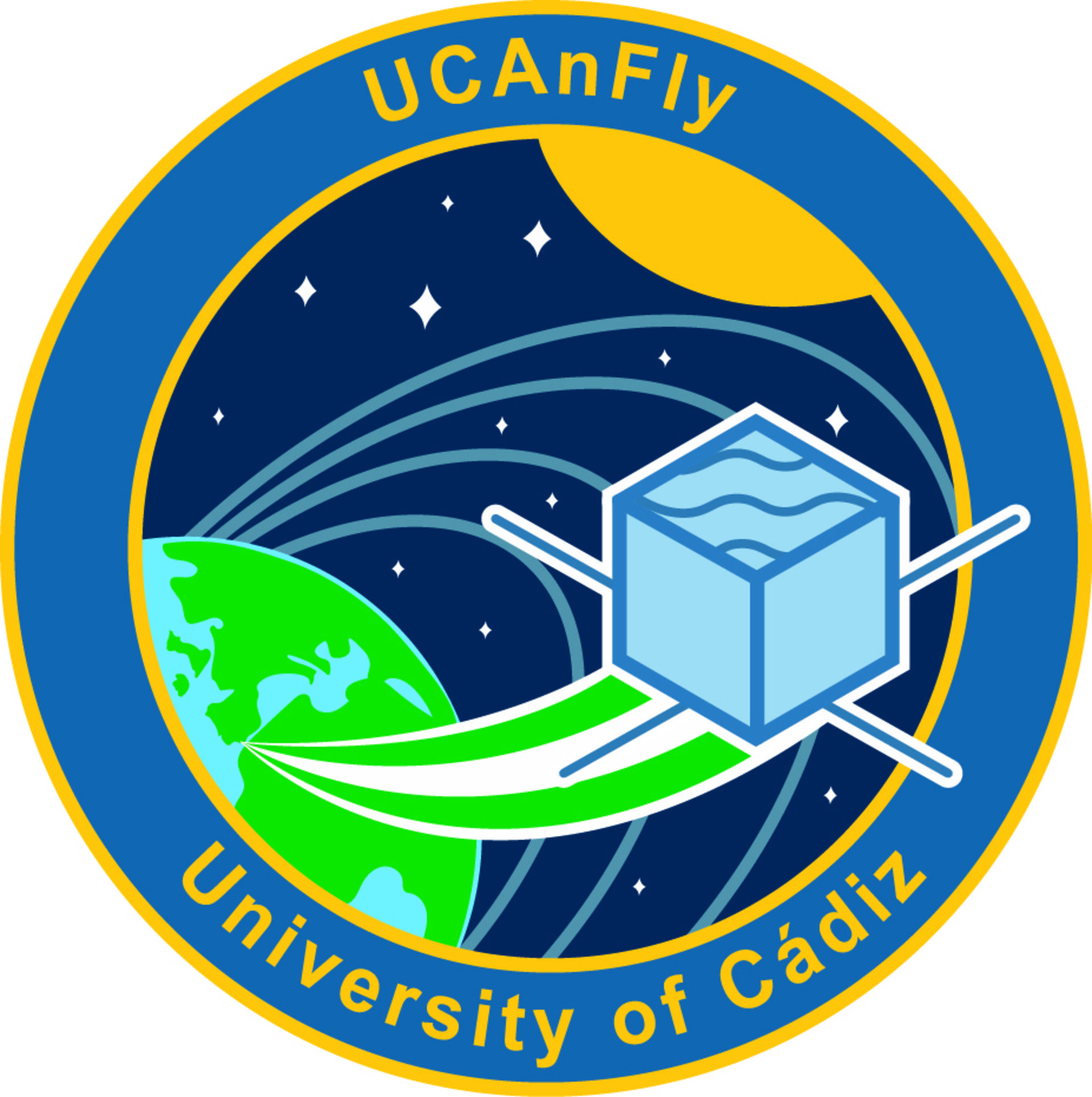 UCAnFly mission patch - University of Cadiz Spain