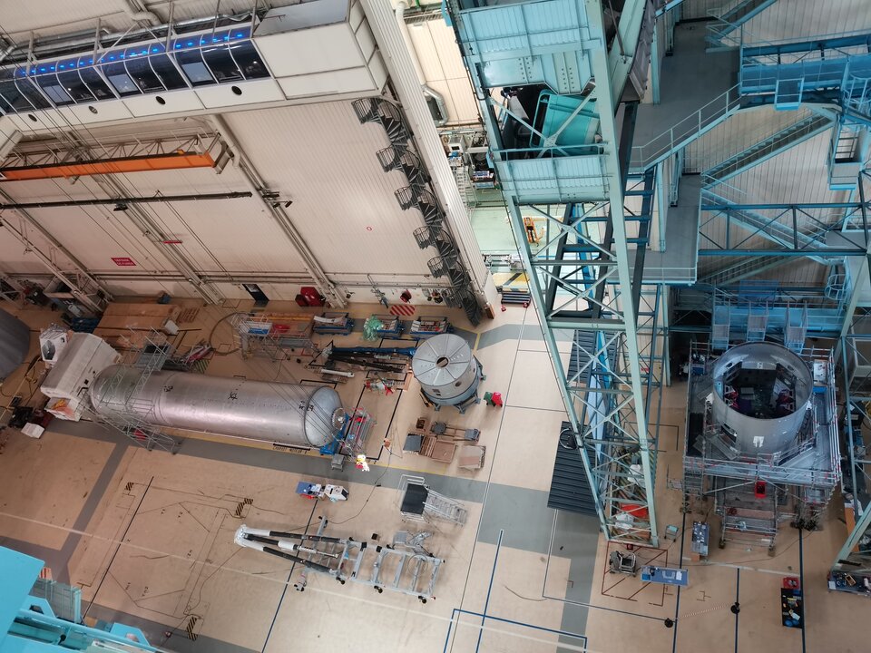 Themis flight model assembly hall