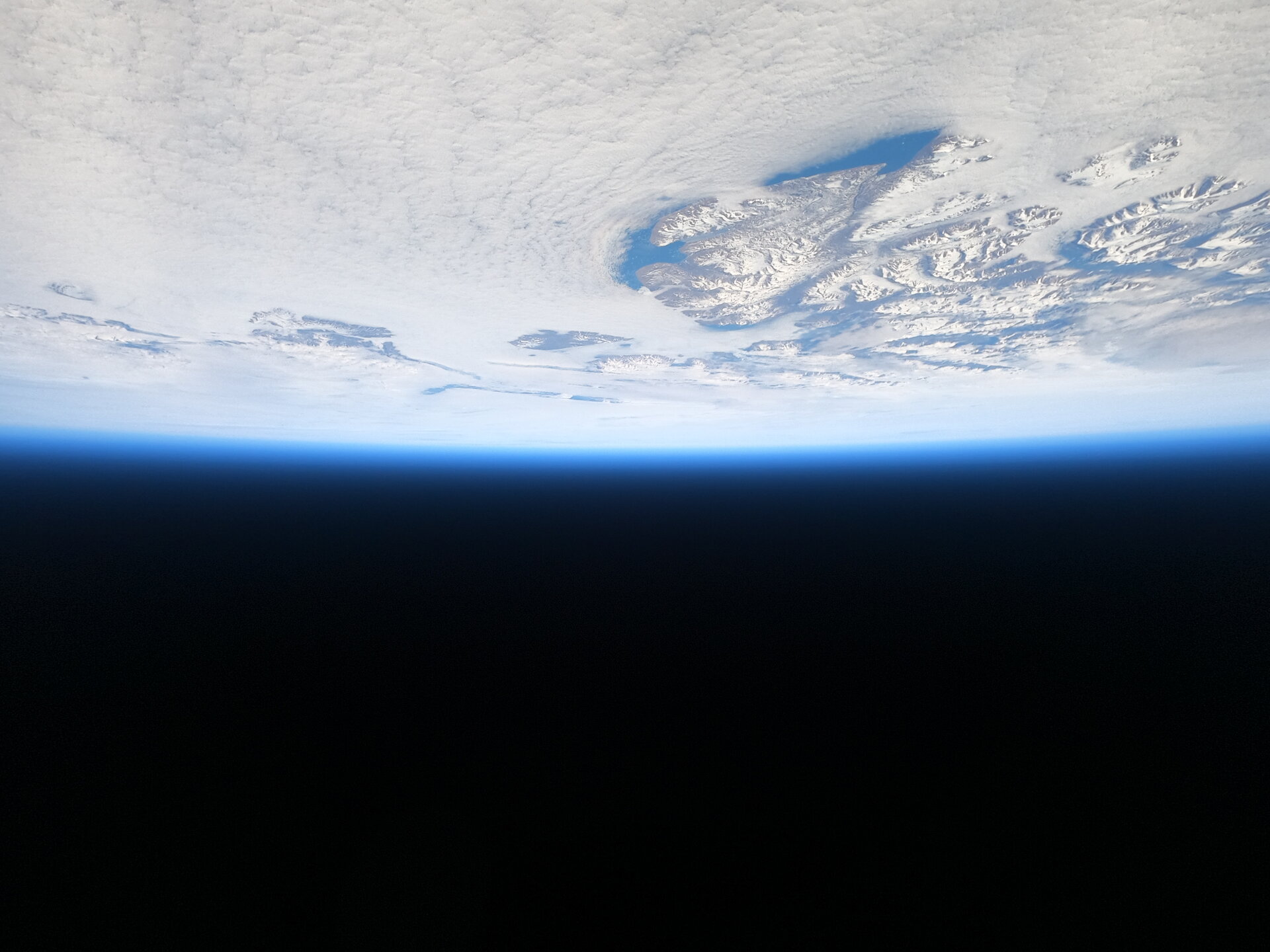 Greenland viewed from the stratosphere 