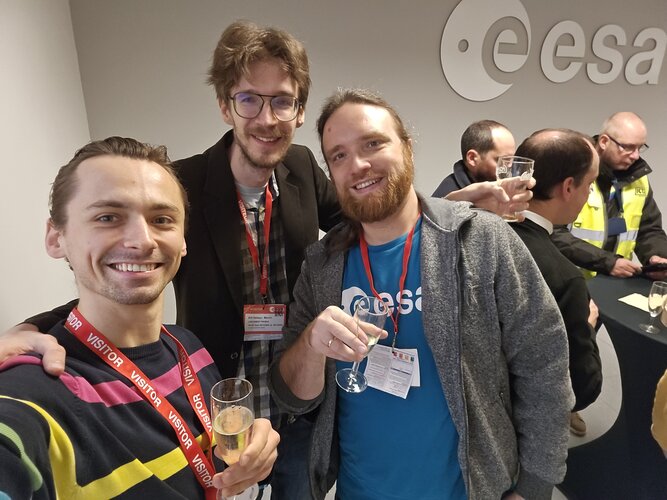 N7 Space team celebrate the launch of Proba-3