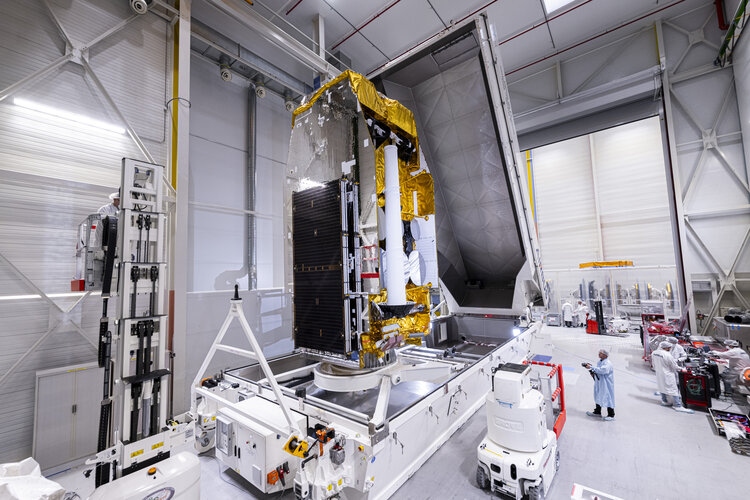 SpainSat NG1 packing in Toulouse, France on 7 January 2025: Shipment to Cape Canaveral for launch
