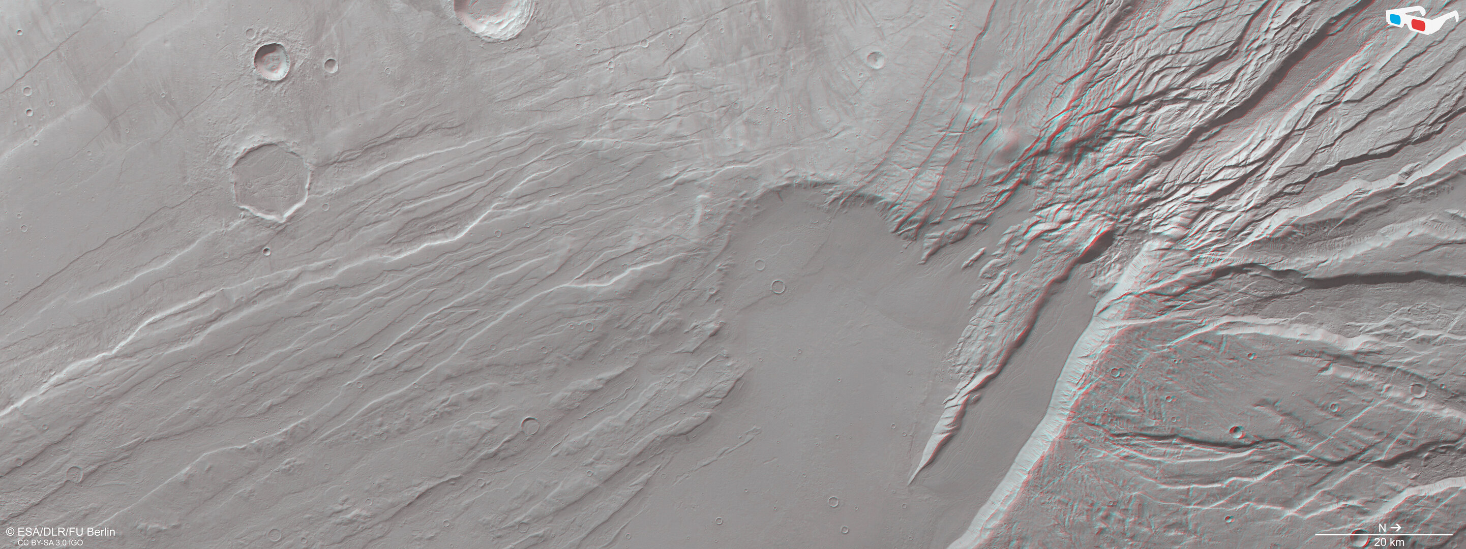 Acheron Fossae in 3D