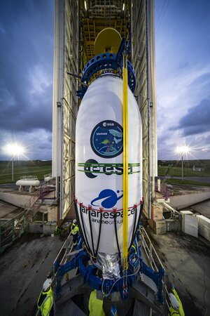 Biomass posed on top of Vega-C 