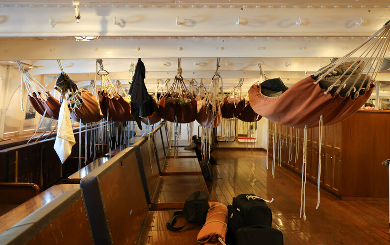 Sleeping arrangments aboard the Statsraad Lehmkuhl tall ship