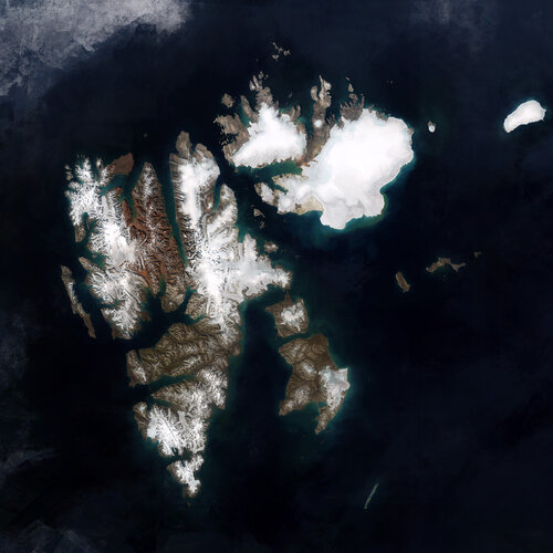 The Copernicus Sentinel-2 mission brings us this cloud-free view of Svalbard, a remote Norwegian archipelago in the Arctic Ocean.