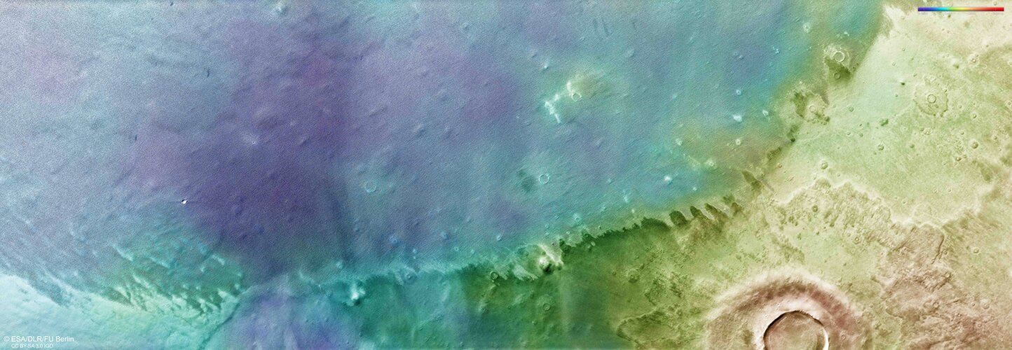 Topography of Arcadia Planitia