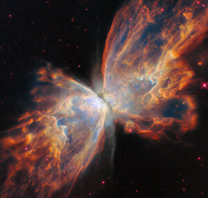 Slider: Butterfly Nebula NGC 6302 (Hubble Optical & Near-infrared images)