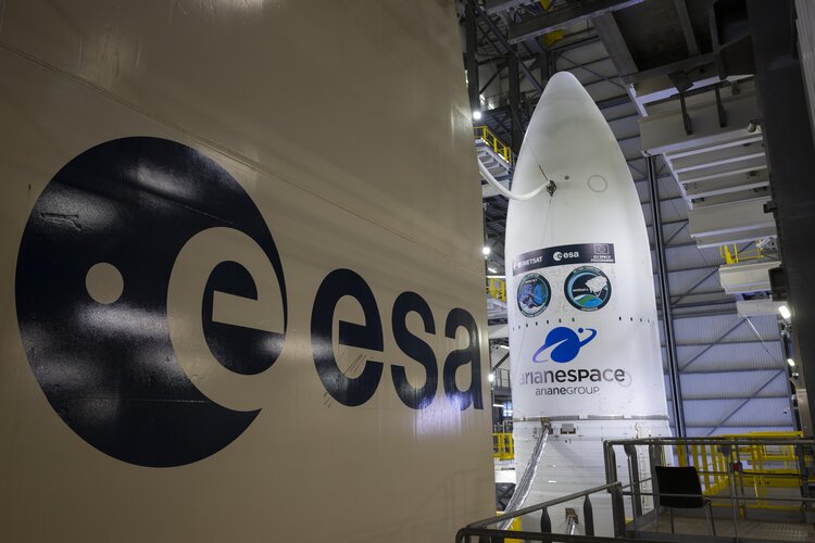 The top of Ariane 6 with MetOp-SG-A1 and Sentinel-5