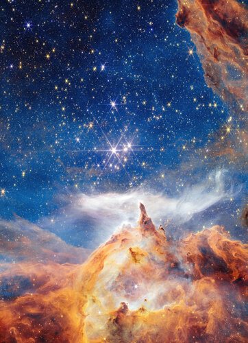 Webb image of a glittering glimpse of star birth