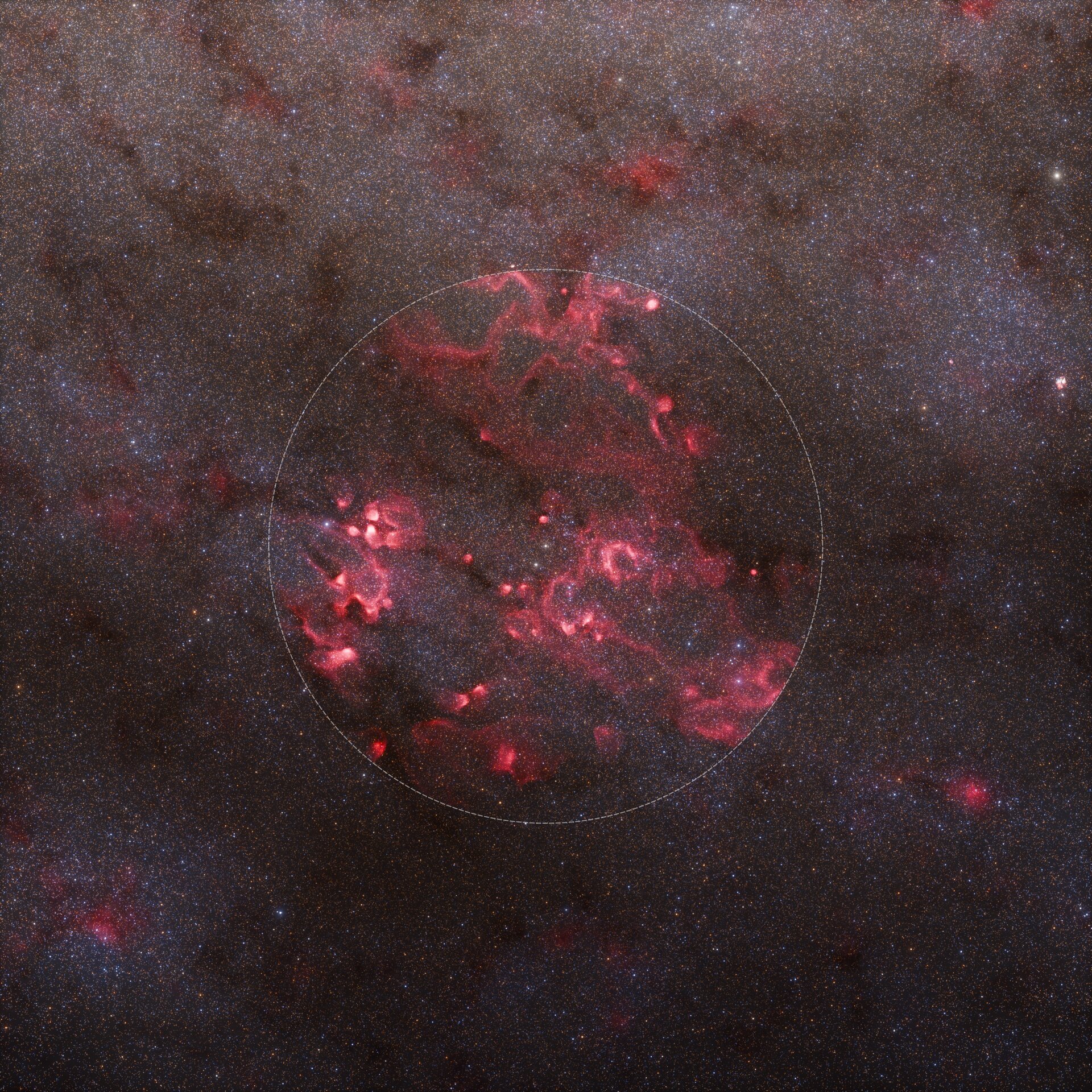 Zoom into Gaia’s star-formation map (highlighted)