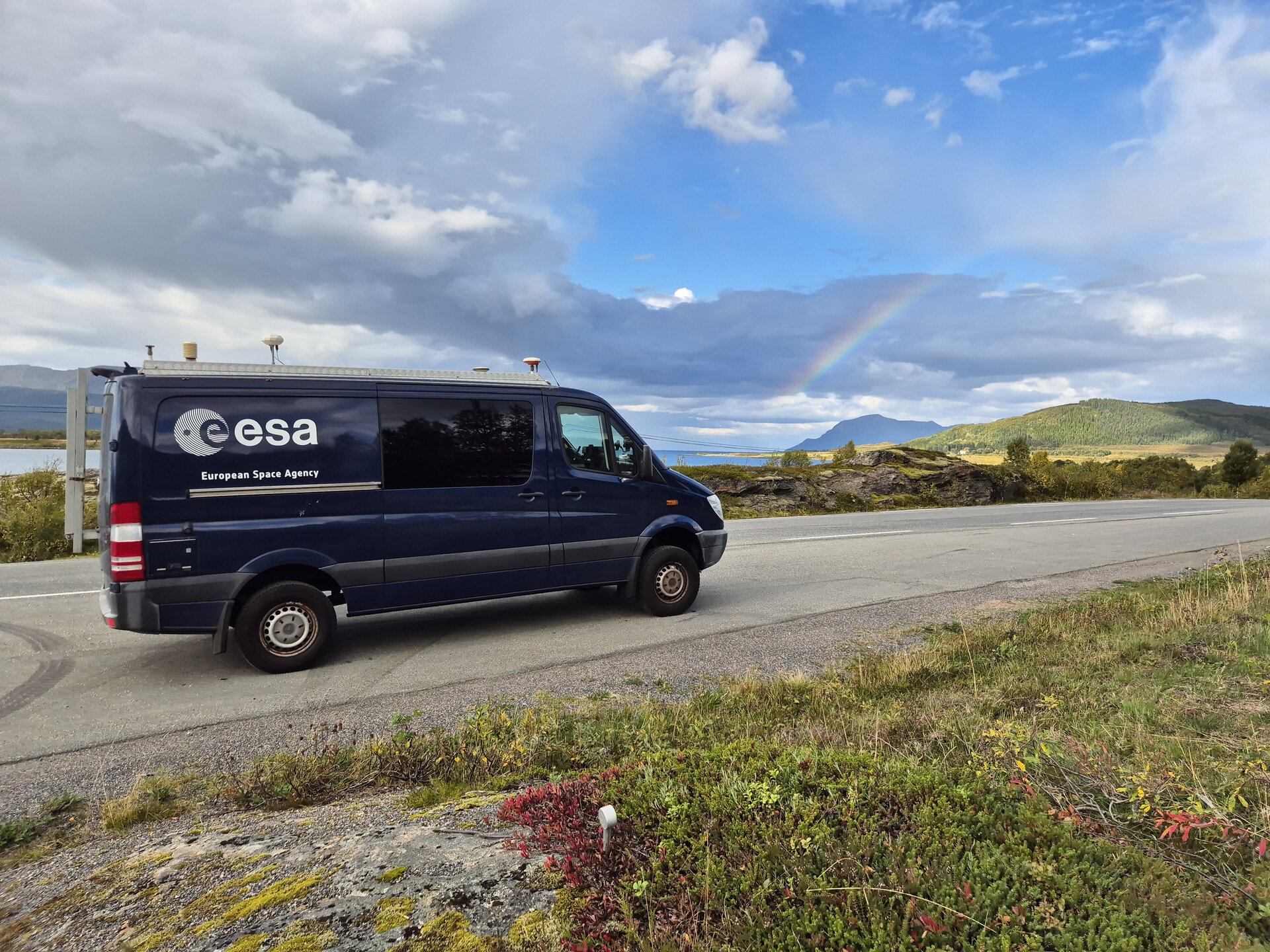 ESA testbed van in Norway