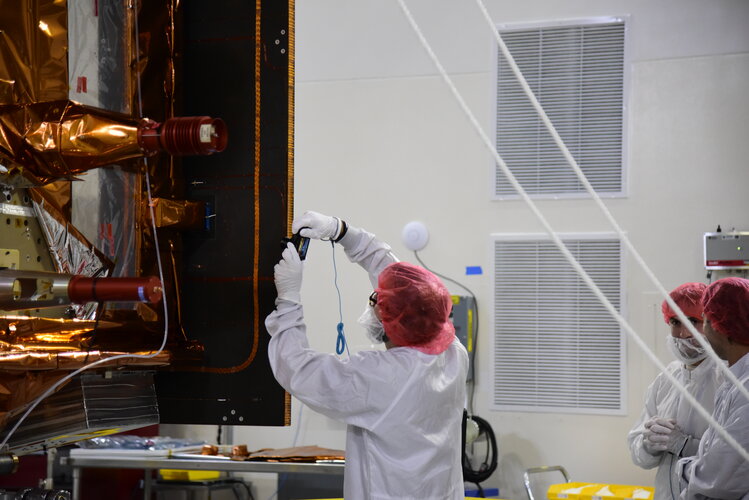 Getting close up and personal with Sentinel-6B’s solar panels