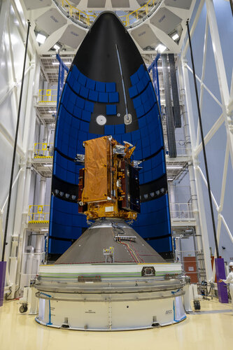 Sentinel-1D encapsulated inside Ariane 6 fairing