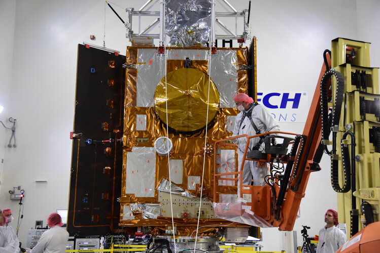 Sentinel-6B solar panel deployment