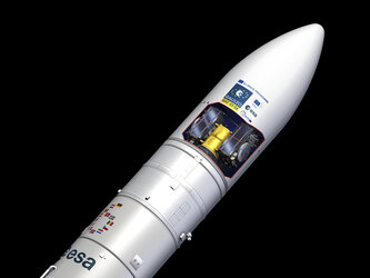 Artist's impression of Galileo satellites 33 and 34 on Ariane 6