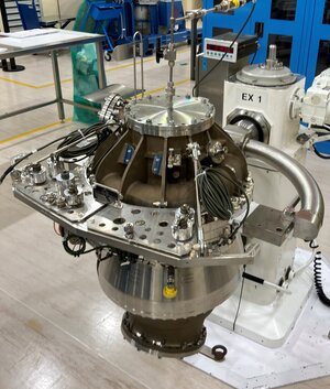 Avio liquid oxygen turbopump for Ariane 6 rocket main engine Vulcain 2.1