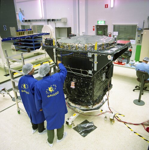 GIOVE-A in the cleanroom (2005)