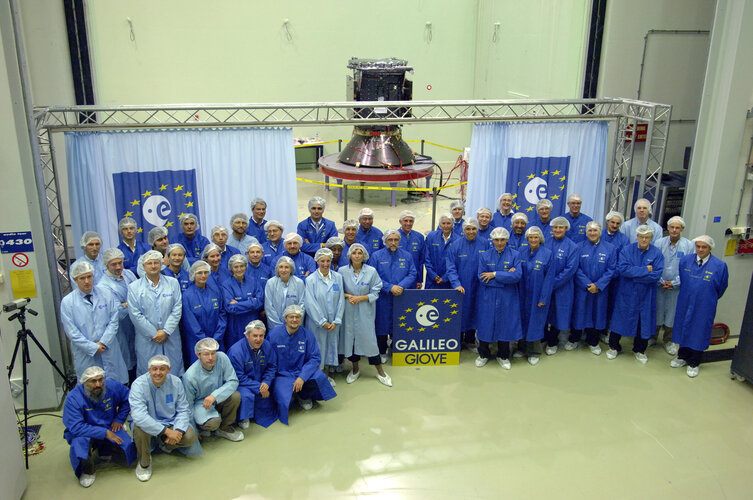 GIOVE-A in the cleanroom (2005)