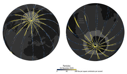 High-energy proton flux over the polar regions
