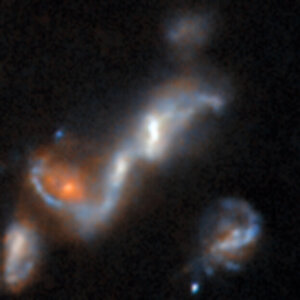 Merging galaxies 2 (Hubble anomaly)
