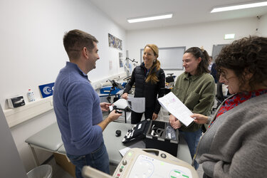 ESA astronaut Sophie Adenot training on EchoFinder‑2.