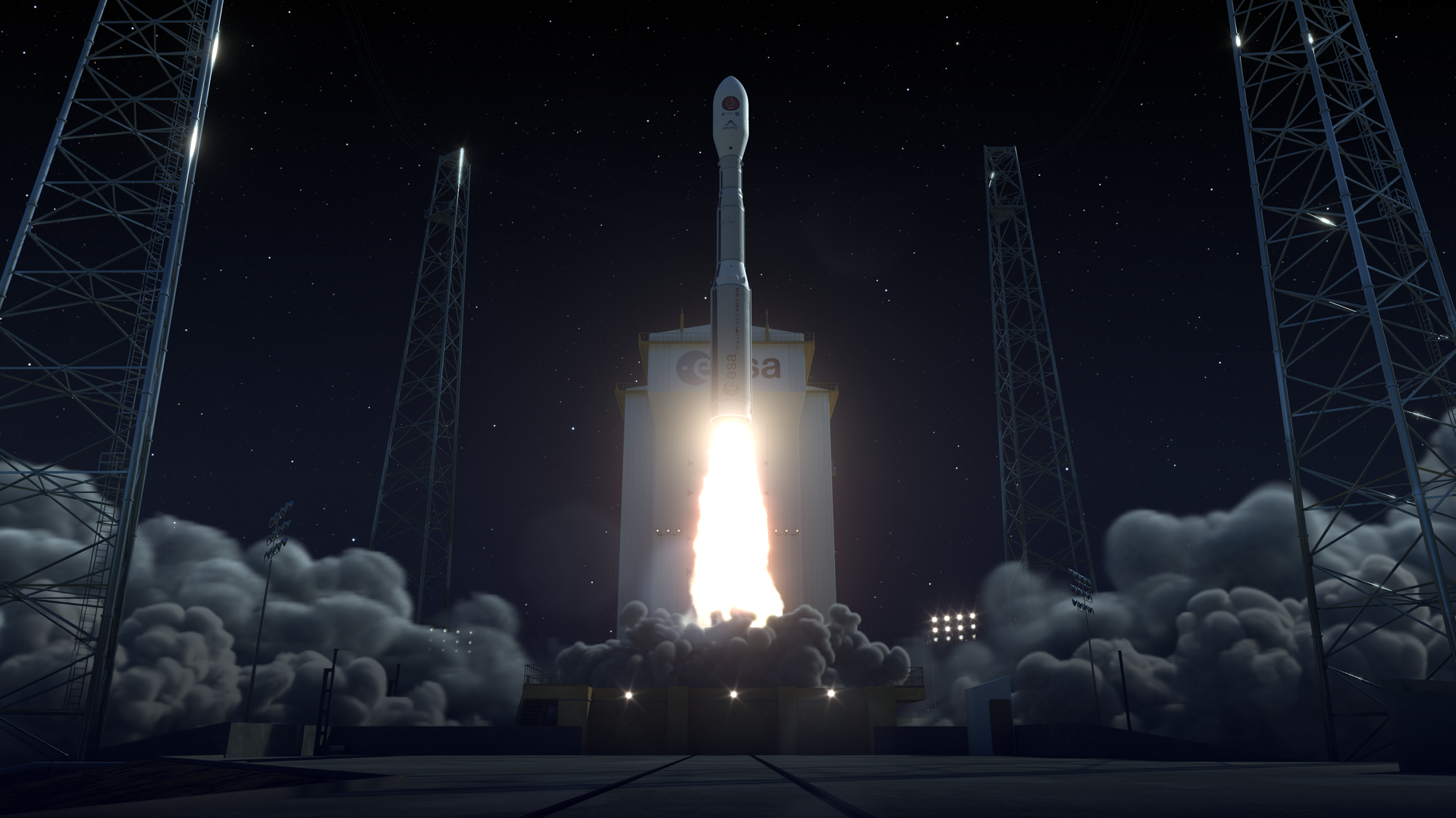 Smile lifts off into space (artist impression)