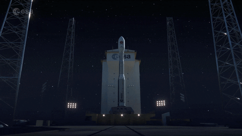 Smile lifts off into space (artist impression, GIF)
