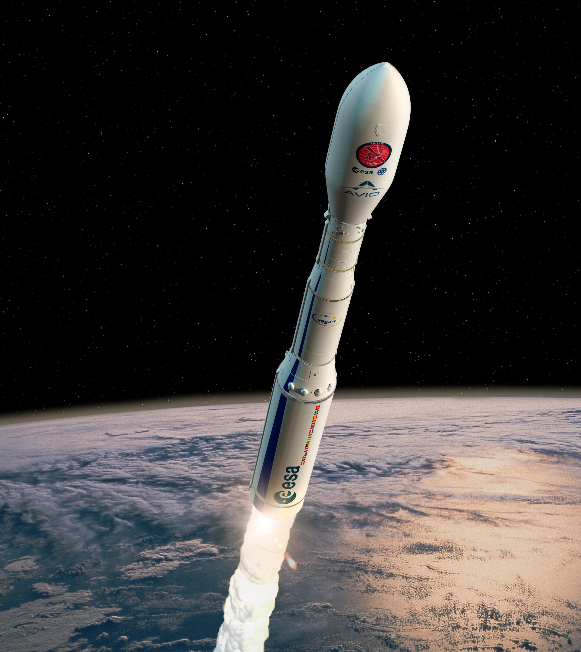 Vega-C launching Smile satellite (artist impression)