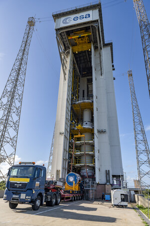 Zefiro-9 ready for stacking on top of the Vega-C rocket that will take Smile to space